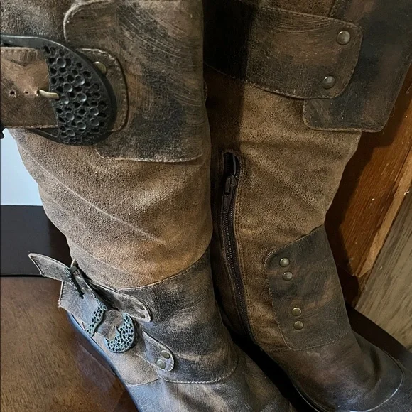 Two Lips Brown Steampunk Boots - Picture 9 of 9